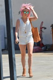 Julianne Hough Shows Off Her Legs in Shorts - Out in Los Angeles, April 2015