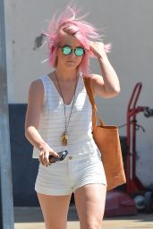 Julianne Hough Shows Off Her Legs in Shorts - Out in Los Angeles, April 2015