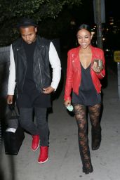 Karrueche Tran Night Out Style - Leaving Chateau Marmont in West Hollywood, April 2015