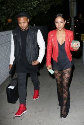 Karrueche Tran Night Out Style - Leaving Chateau Marmont in West Hollywood, April 2015