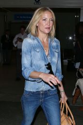 Kate Hudson in Jeans at LAX Airport, April 2015