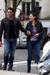 Kelly Brook With French Beau Jeremy Parisis - Out in Paris, April 2015