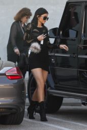 Kylie Jenner Leggy in Mini Dress - Out in Los Angeles, April 2015