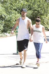 Lea Michele - Hiking in Beverly Hills, April 2015