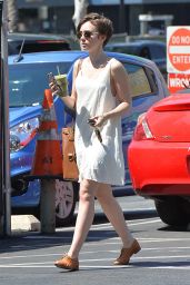Lily Collins Casual Style - Out in West Hollywood, April 2015