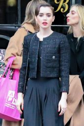 Lily Collins Leaving a Hotel in New York City, March 2015