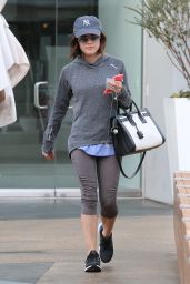 Lucy Hale - Leaving Gym in West Hollywood, April 2015