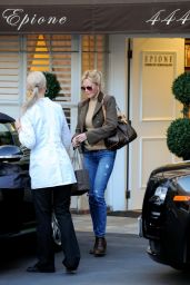 Melanie Griffith in Jeans - Out in Beverly Hills, April 2015