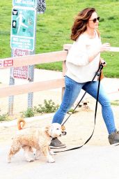 Minka Kelly - Walking Her Dog in West Hollywood, April 2015