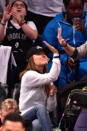 Olivia Wilde at the Brooklyn Nets Game in New York City, April 2015