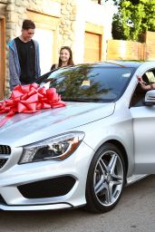 Peyton List Gets a New Mercedes For Her 17th Birthday in Los Angeles