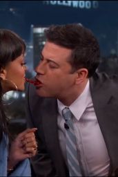 Rihanna Twizzler Challenge With Jimmy Kimmel, April 2015