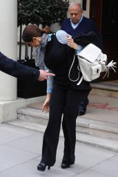 Salma Hayek - Almost Falls Head Over Heels - London, April 2015
