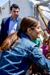 Salma Hayek - Meets With Syrian Refugees During Her Visit With UNICEF in the Bekaa Valley
