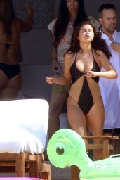 Selena Gomez Hot in Swimsuit at a Beach in Mexico, April 2015