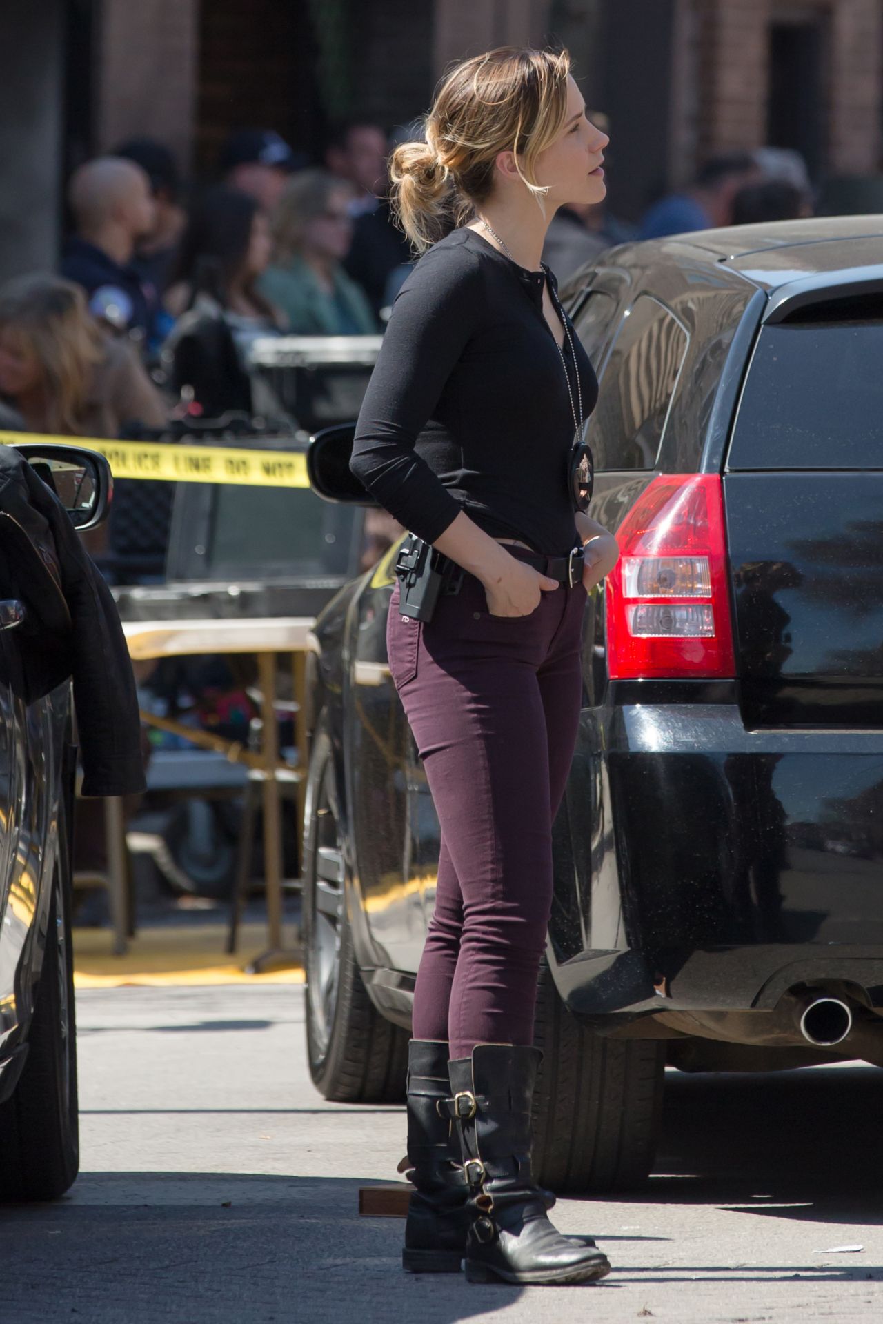 Sophia Bush On The Set Of Chicago Pd In Chicago April 2015 • Celebmafia 