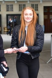 Sophie Turner Arriving to The Radio 1 Breakfast Show in London - April 2015