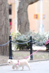 Vanessa Hudgens Walking Her Dog at Washington Square Park in New York, April 2015