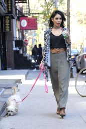 Vanessa Hudgens Walks Her Dog in Soho, New York City, April 2015