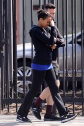 Zoe Saldana Leaving Gym in Hollywood, March 2015