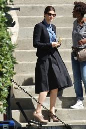 Alexandra Daddario - On the Set of The Layover in Vancouver, May 2015