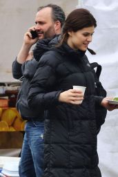 Alexandra Daddario - The Layover Set Photos - Vancouver, April 2015