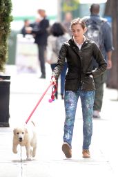Allison Williams - Walking Her Dog in New York City, April 2015
