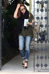 Amy Adams - Leaving Balayage Salon in Los Angeles, May 2015