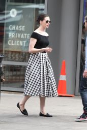 Anne Hathaway Spring Style - Out in New York City, May 2015