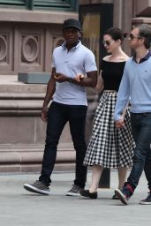 Anne Hathaway Spring Style - Out in New York City, May 2015