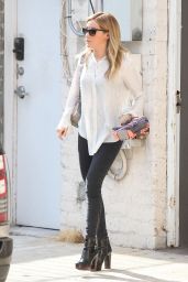 Ashley Tisdale Casual Style - Leaving a Salon in Los Angeles, May 2015