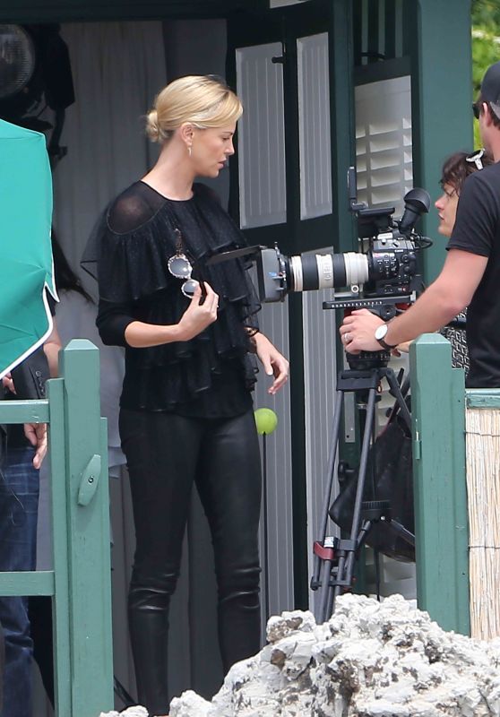 Charlize Theron Candids - Eden Roc Hotel in Cannes, May 2015
