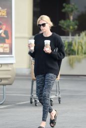 Charlize Theron in Leggings - Coffee Run in Hollywood, May 2015