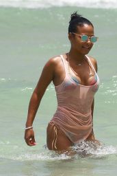 Christina Milian Hot in Bikini at a Beach in Miami, May 2015