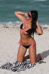 Claudia Romani Hot in Bikini - Beach in Miami, May 2015