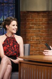 Cobie Smulders at Late Night With Seth Meyers in New York, April 2015