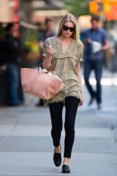 Elsa Hosk Casual Style - Out in New York City, May 2015