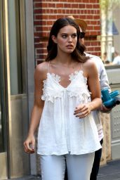 Emily Didonato - Filming a Maybelline Commercial in SoHo, May 2015