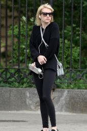 Emma Roberts in Leggings - Out in New York City, May 2015