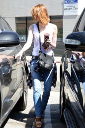 Emma Stone Casual Style - Shopping in Los Angeles, April 2015