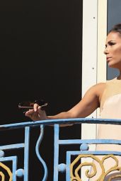 Eva Longoria - on Balcony and Outside of Hotel Martinez in Cannes, May 2015