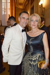Gillian Anderson - Filthy Lucre Peacock Feather Gala, May 2015