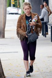 Hilary Duff in Leggings - Out in West Hollywood, May 2015