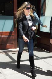 Jennifer Aniston in Jeans Out in New York City, April 2015