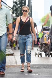 Jennifer Lawrence in Ripped Jeans - Out in NYC, May 2015