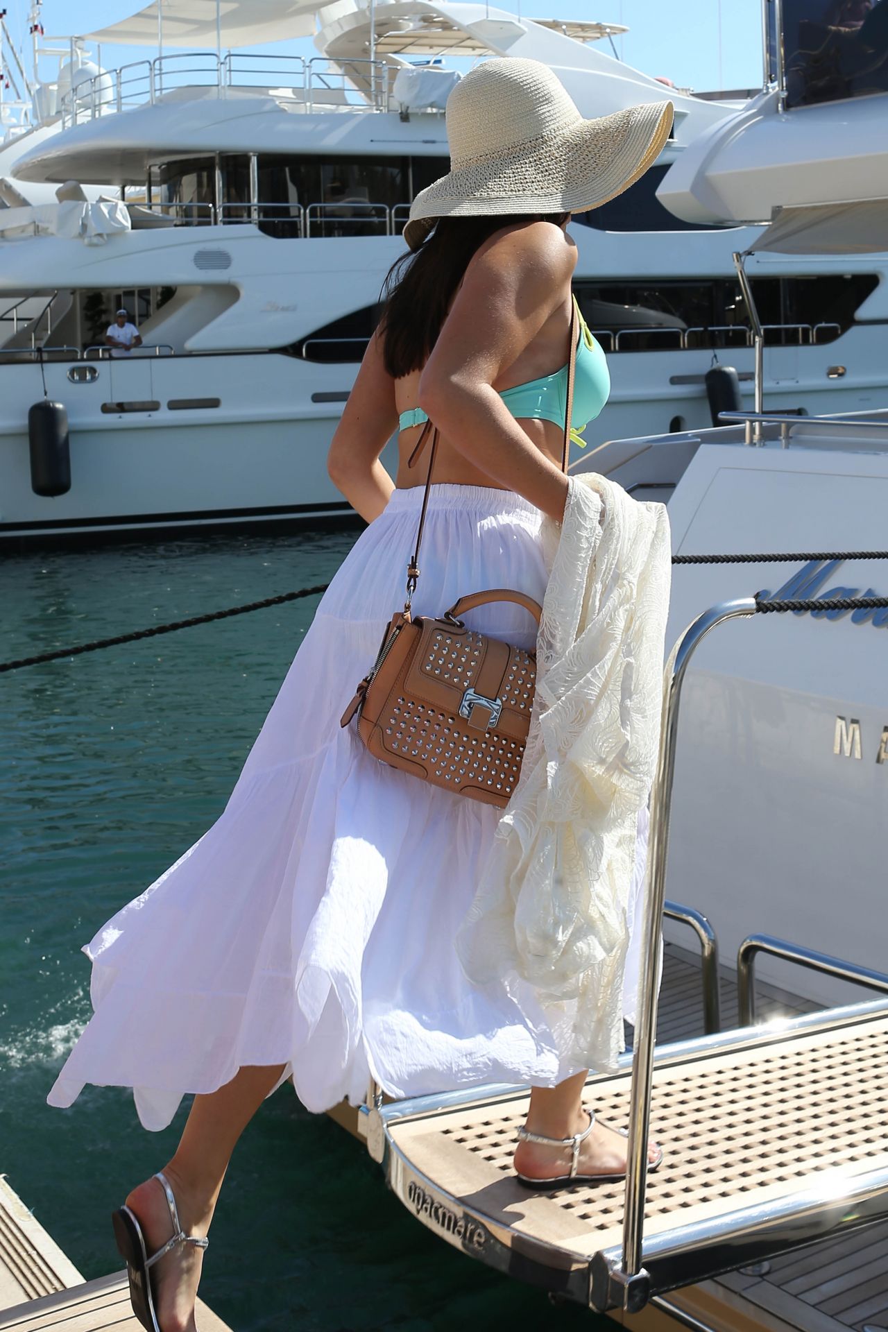 Jessica Lowndes Bikini Candids - on a Boat in Cannes 