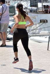 Jessica Lowndes Booty in Leggings - Out For a Run in France, May 2015