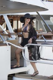 Jessica Lowndes in a Bikini Top on a Yacht at The Cannes Film Festival, May 2015