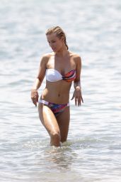 Joanna Krupa Paddleboarding in a Bikini in Miami, May 2015