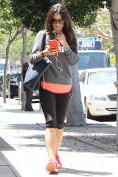 Jordana Brewster in Leggings - Out in Brentwood, May 2015